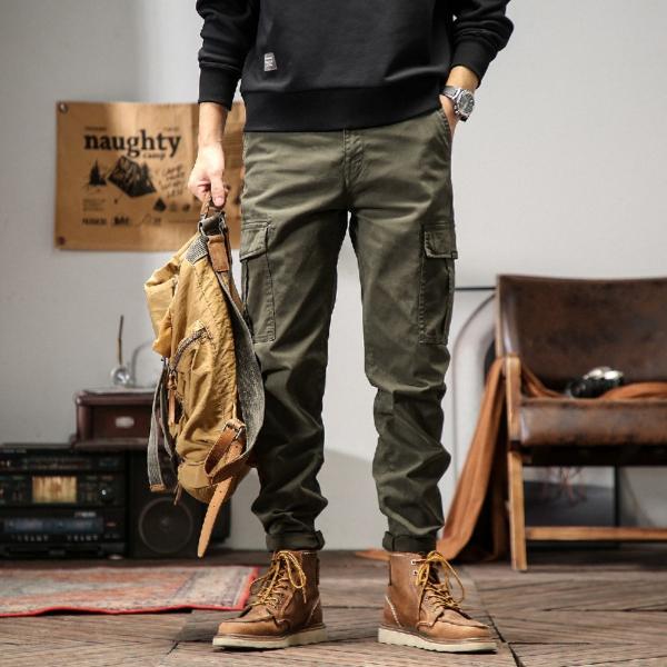 カーゴパンツ パンツ メンズ おしゃれ 6ポケット ストレッチ 春 春服 秋 秋服 ワークパンツ 作...