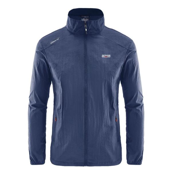 ウインドブレーカー ライトアウター メンズ 立ち襟 超軽量 通気性抜群 吸汗速乾 撥水加工 カジュア...