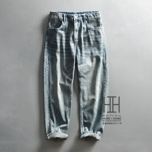 デニムパンツ メンズ ワイド ジーンズ メンズ ストレート 大きいサイズ ユーズド加工 ヴィンテージ...
