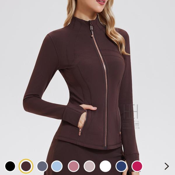 フリースジャケット アウター スポーツウェア レディース 長袖 ヨガ トレーニング フィットネス ラ...