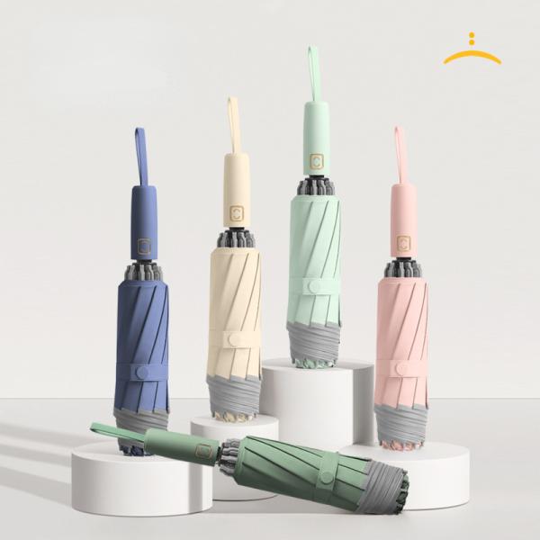 傘 雨傘 3段折りたたみ傘 逆折り式 自動開閉 3つ折り 10本骨 大判サイズ 反射テープ シンプル...