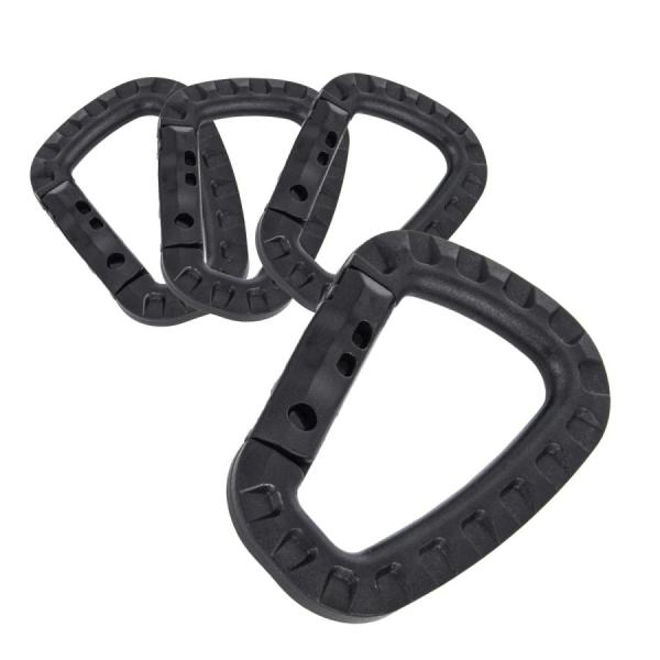 molle カラビナ 大 BK 4個 セット サバゲ プレートキャリア 米軍 チェストリグ ミリタリ...