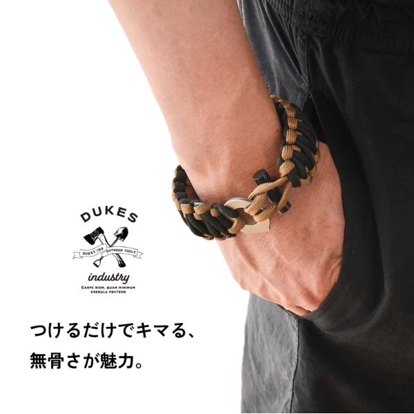 パラコード ブレスレット ファイヤースターター パラコード バングル 腕輪 サバゲ ミリタリー ブレ...