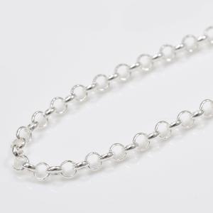 イタリア製 シルバー925 ロングロロチェーン3.4mm 40cm 3本入り RLL-40