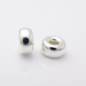 10個 シルバー925 ロンデルビーズ6.3×3.3mm USRN-63 スターリング 