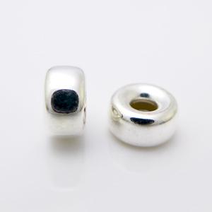 10個 シルバー925 ロンデルビーズ6.3×3.3mm USRN-63 スターリング