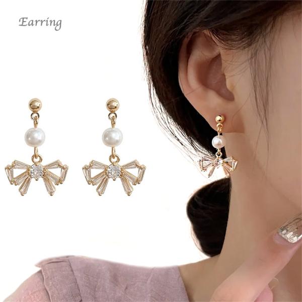 クリップイヤリング パール バレンタイン 結婚式 誕生日 リボン 上品 ジルコン アクセサリー 華奢...