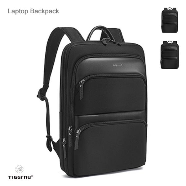 ビジネスリュック A4 ロック付き パソコンバッグ マチ拡張 撥水加工 メンズ 通勤 通学 出張 旅...