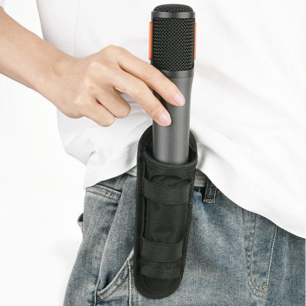 ワイヤレスマイク用 収納ポーチ 収納ブラケット マイクをベルトに固定可能 マイクホルダー  JBL ...