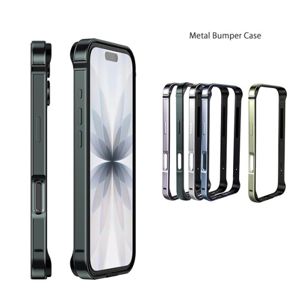 バンパーケース 金属製 iPhone17 ストラップホール付き 薄型 軽量 MagSafe充電対応 ...