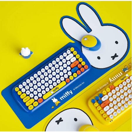 ミッフィー キーボード Miffy デスクトップ ノートPC ワイヤレスキーボードとマウス マウスパ...