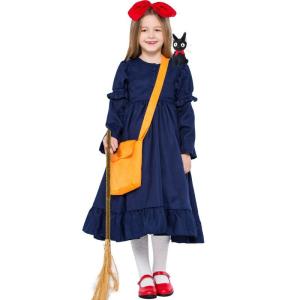 Halloween 高品質 ハロウィン 子供用 仮装 コスチューム衣装♪魔女 仮装 魔女の宅急便 キキ 子供用 親子 主題 文化祭 学園祭 舞台 イベント 演出服