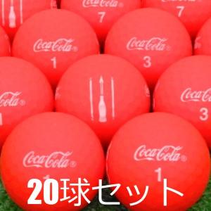 送料無料 ロストボール Coca-Cola マットレッド 20球セット 中古 Aランク コカコーラ 赤 ゴルフボール｜seventwo