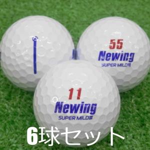 ロストボール ブリヂストン NEWING スーパーマイルド 3 ホワイト 6球セット 中古 Aランク ニューイング 白 ゴルフボール｜seventwo