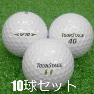 ロストボール ブリヂストン ツアーステージ V10 シリーズ パールホワイト 10球セット 中古 Aランク 白 シルバー ゴルフボール｜seventwo