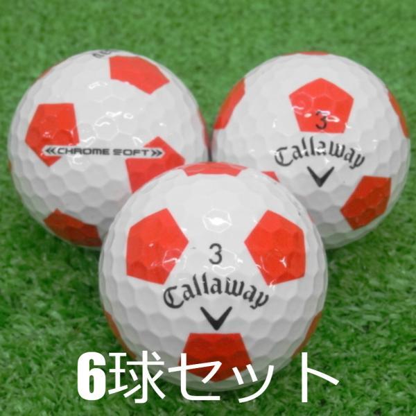 ロストボール キャロウェイ CHROME SOFT TRUVIS 赤白 2022年モデル 6球セット...