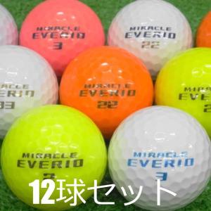 ロストボール DUNLOP ミラクル EVERIO 12球セット 中古 Aランク エブリオ ゴルフボール｜seventwo