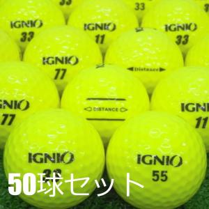 送料無料 ロストボール IGNIO ディスタンス 飛ぶ イエロー 50球セット 中古 Aランク イグニオ 黄色 ゴルフボール｜seventwo