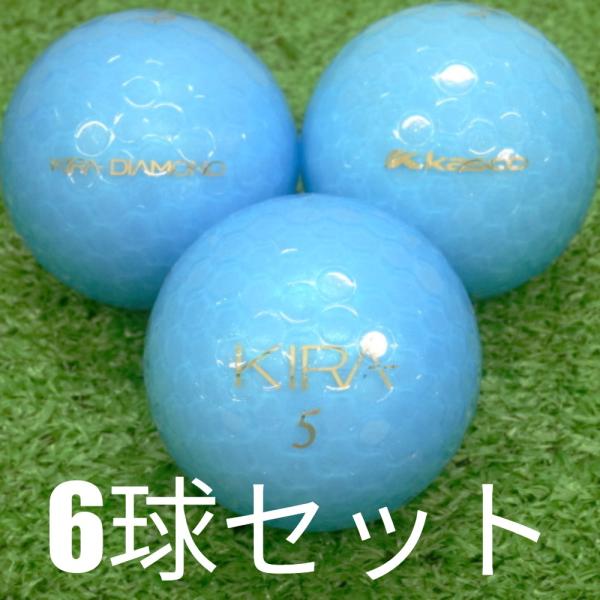 ロストボール ゴルフボール キャスコ KIRA DIAMOND ブルー 6球セット 中古 Aランク ...