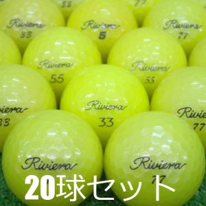 送料無料 ロストボール Riviera イエロー 20球セット 中古 Aランク リビエラ ゴルフパートナー 黄色 ゴルフボール｜seventwo