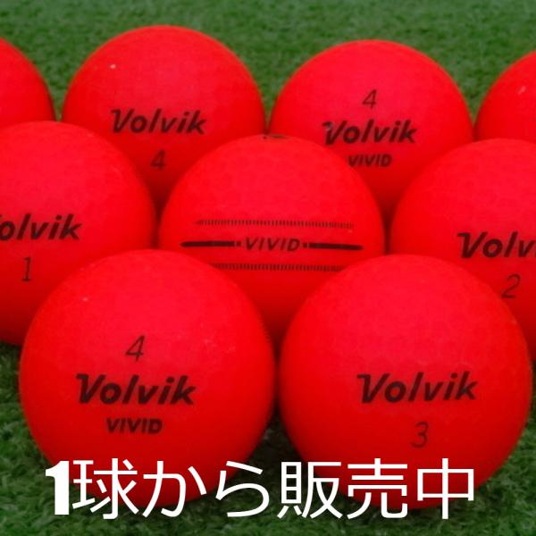 ロストボール VOLVIK ビビッド レッド マットカラー 1個 中古 Aランク 赤 ボルビック V...