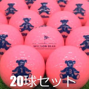 送料無料 ロストボール Wilson Bear ピンク 20球セット 中古 Aランク ウィルソン ベア ゴルフボール｜seventwo