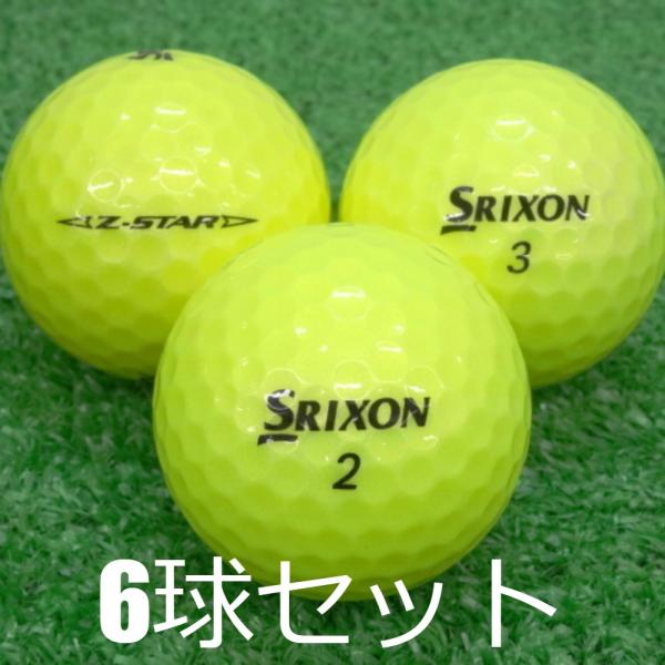 ロストボール SRIXON Z-STAR イエロー 2023年モデル 6球セット 中古 Aランク ゼ...