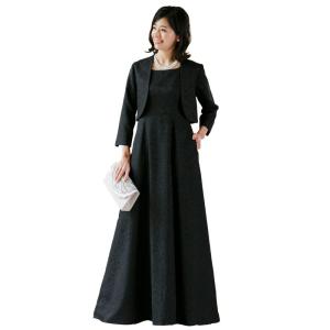 アールズガウン ロングドレス 結婚式 母親 親族 マザーズドレス ボレロ ジャケット セット 大きいサイズ レディース ワンピース 40代