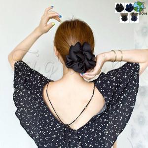 【ネット付き バレッタ】お団子ネット バレッタ シンプル 高品質お団子ヘア おだんご ネット ヘアアクセリボン シニヨンネット｜リカストア