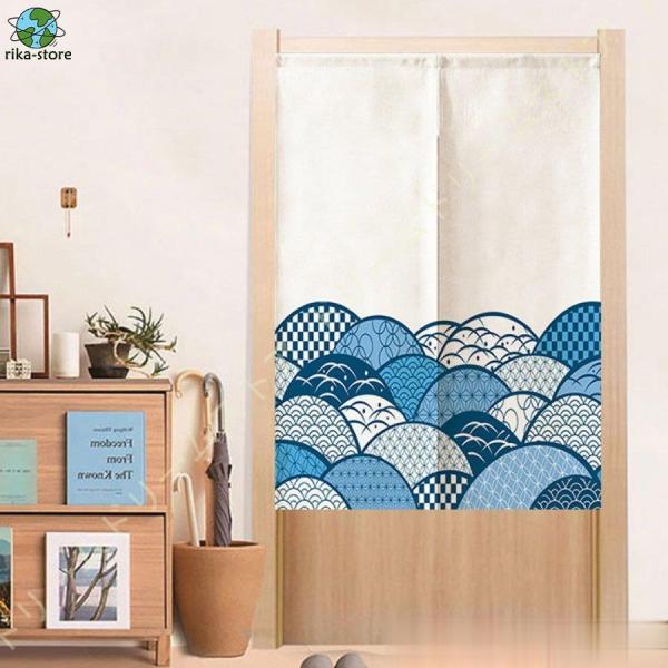 のれん 間仕切り 半間のれん 温泉 浴場 和柄 浮世絵 暖簾 和風 室内インテリア 施設向け バスル...