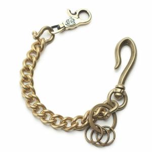 ベアフット 真鍮製 厚塗り銀メッキ ウォレットチェーン BEAR FOOT