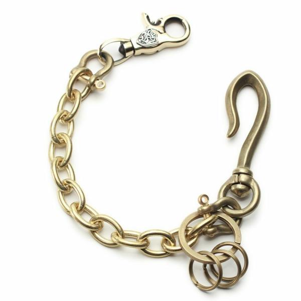 S'FACTORY　キーリング ショート ウォレット チェーン リング ゴールド ブラス（真鍮）