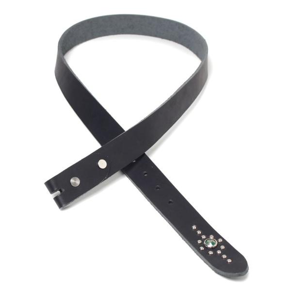 S'FACTORY 革ベルト帯のみ 3cm幅 栃木レザー ジェムストーンベルト カウレザー ブラック...