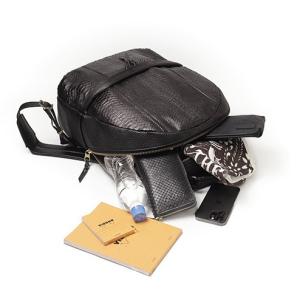 レザーリュックサック ブラックパイソン(ヘビ革)の詳細画像2