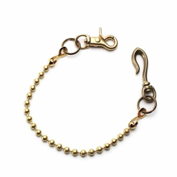 S'FACTORY　ショート ウォレット チェーン ボール小 ゴールド ブラス（真鍮）