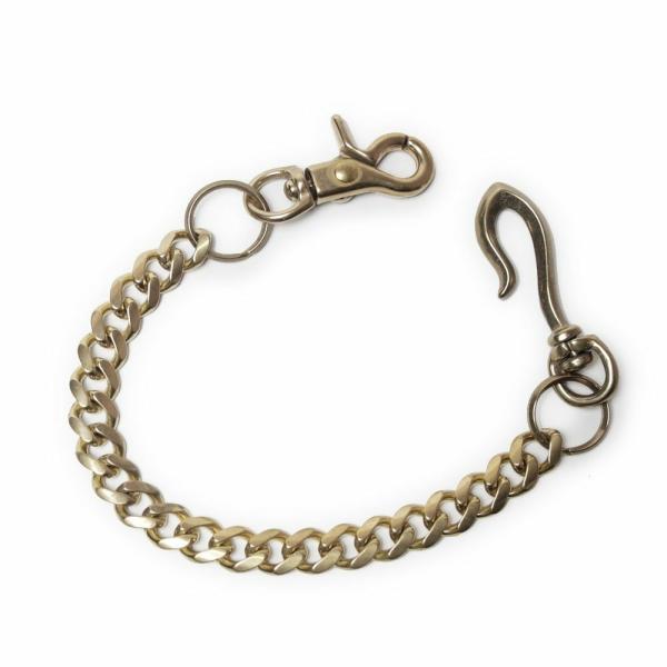 S'FACTORY　ショート ウォレット チェーン キューバリンク大 ゴールド ブラス（真鍮）