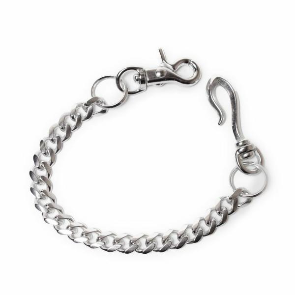 S'FACTORY　ショート ウォレット チェーン キューバリンク大 シルバー ブラス（真鍮）