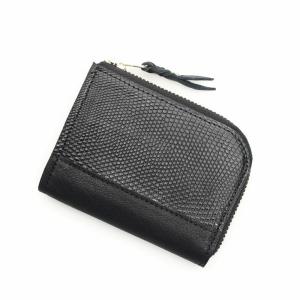 S'FACTORY 革財布 三つ折りミニウォレット ブラック エレファント