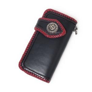 S'FACTORY 革財布 バイカーズウォレット05 クロコダイル ブラック