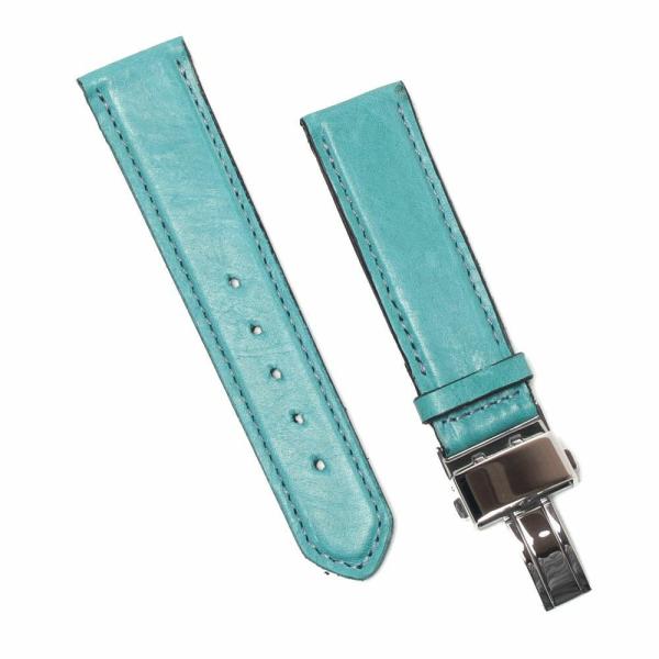 S'FACTORY 腕時計 時計ベルト ターコイズブルー カウレザー(牛革)