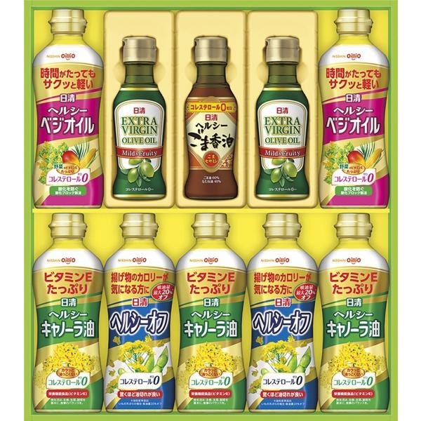 日清オイリオ オリーブオイル&amp;バラエティオイルギフト OV-50A お歳暮 お年賀 贈り物 ギフト ...