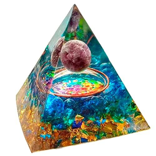 クリスタル ピラミッド オルゴナイトピラミッド オルゴンピラミッド パワーストーン 水晶 6×6cm