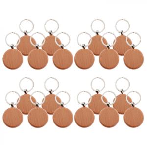 木製キーホルダー キーチェーン 無地 20個 ...の詳細画像1