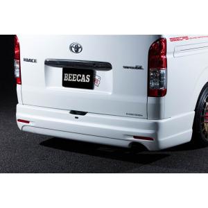 M'z SPEED リアバンパースポイラー 未塗装 FRP ハイエースバン 200系