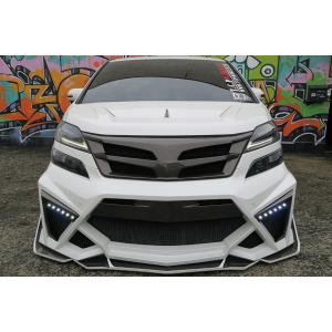 20系ヴェルファイア前期/後期 ヘッドライトカバー スモーク 【シックス