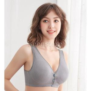 前開き マタニティブラ ナイトブラ フロントボダン ノンワイヤー 前開き ブラジャー 授乳 ブラ カップ付き 綿 ブラジャー ハーフ レディース
