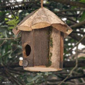 鳥の巣箱 木製 鳥用品 鳥かご 巣箱 庭園 自...の詳細画像1