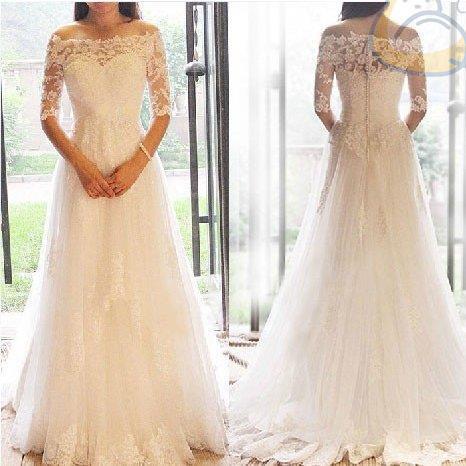 セミオーダー aラインドレス 安い ウエディングドレス ボレロ エンパイア 半袖 花嫁 パーティード...