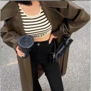 ラムレザーコート レディース トレンチコート ロングコート