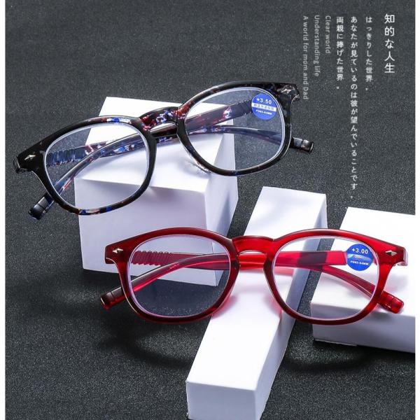 インテリジェントオートズーム機能付き老眼鏡 度数+1.0~+7.0 遠視 ブルーライトカット機能付き...